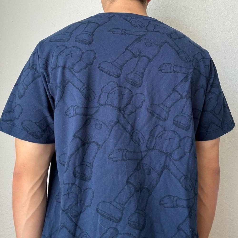Uniqlo x Kaws AOP Graphics Blue Tee Shirt - Picture 2 of 4